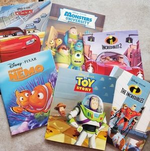 Lot of six mini soft covered Disney Pixar books